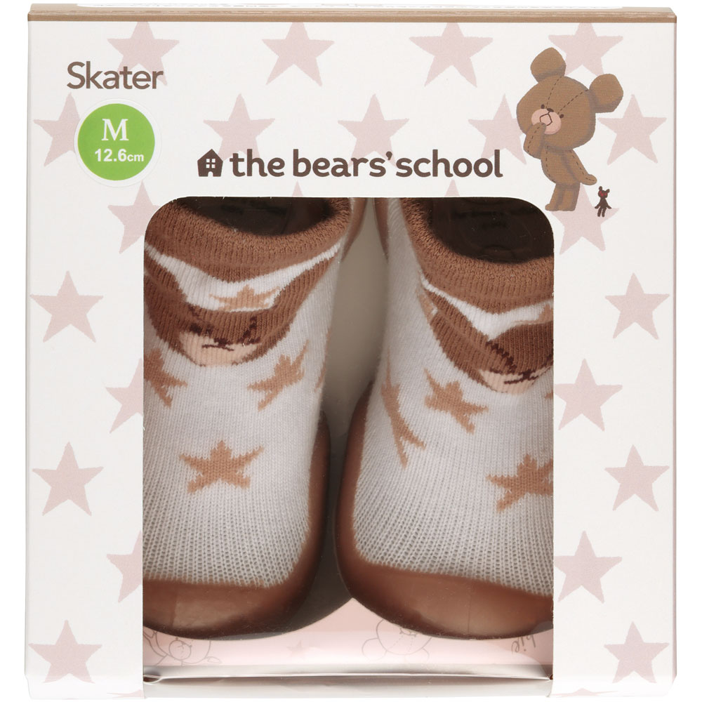 ソックス シューズ ギフトボックス M 12.6cm ベビー 靴 赤ちゃん BSSHL3G スケーター skater くまのがっこう クマの学校 男の子 女の子 女子【キャラクター 靴下 くつ クツ ファーストシューズ】