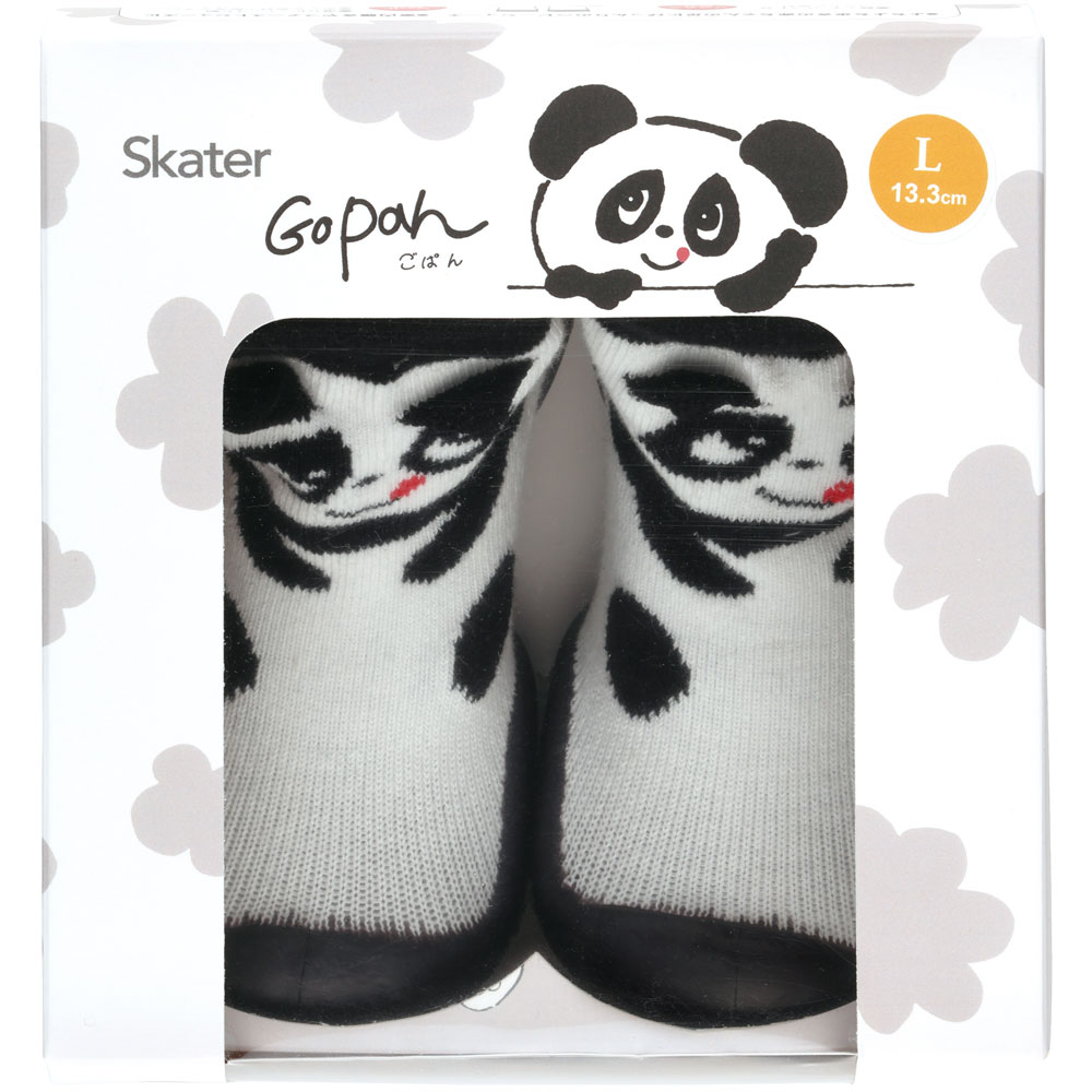 ソックス シューズ ギフトボックス L 13.3cm ベビー 靴 赤ちゃん BSSHL4G スケーター skater ゴパン パンダ パンダ柄 ぱんだ 男の子 女の子【キャラクター 靴下 くつ クツ ファーストシューズ】