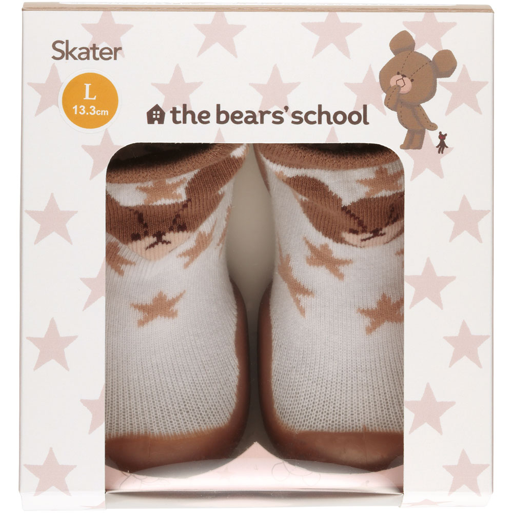 ソックス シューズ ギフトボックス L 13.3cm ベビー 靴 赤ちゃん BSSHL4G スケーター skater くまのがっこう クマの学校 男の子 女の子 女子【キャラクター 靴下 くつ クツ ファーストシューズ】