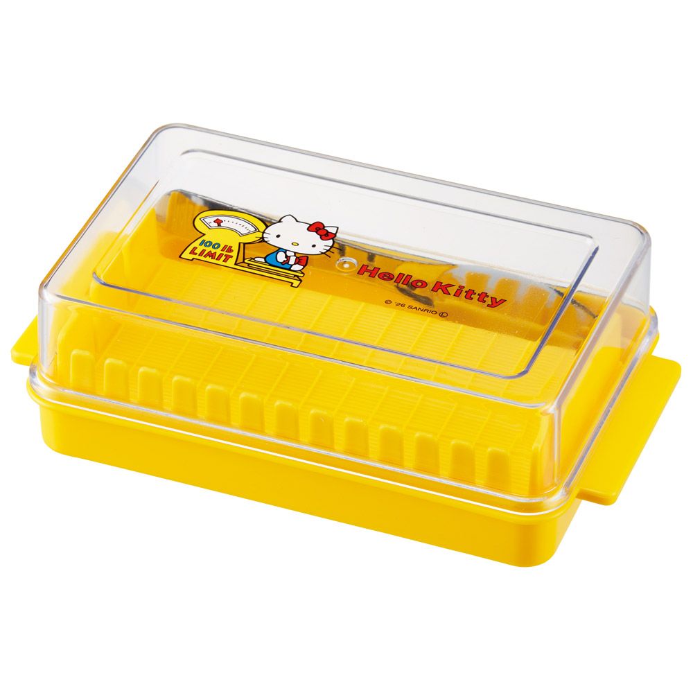 スケーター バターケース カット バターカッター ナイフ付き 簡単 便利 ギフト プレゼント skater BTG1N ハローキティ レトロ 25年 キティちゃん サンリオ【日本製 ガイド付き バターカット バター 保存 製菓 パン】