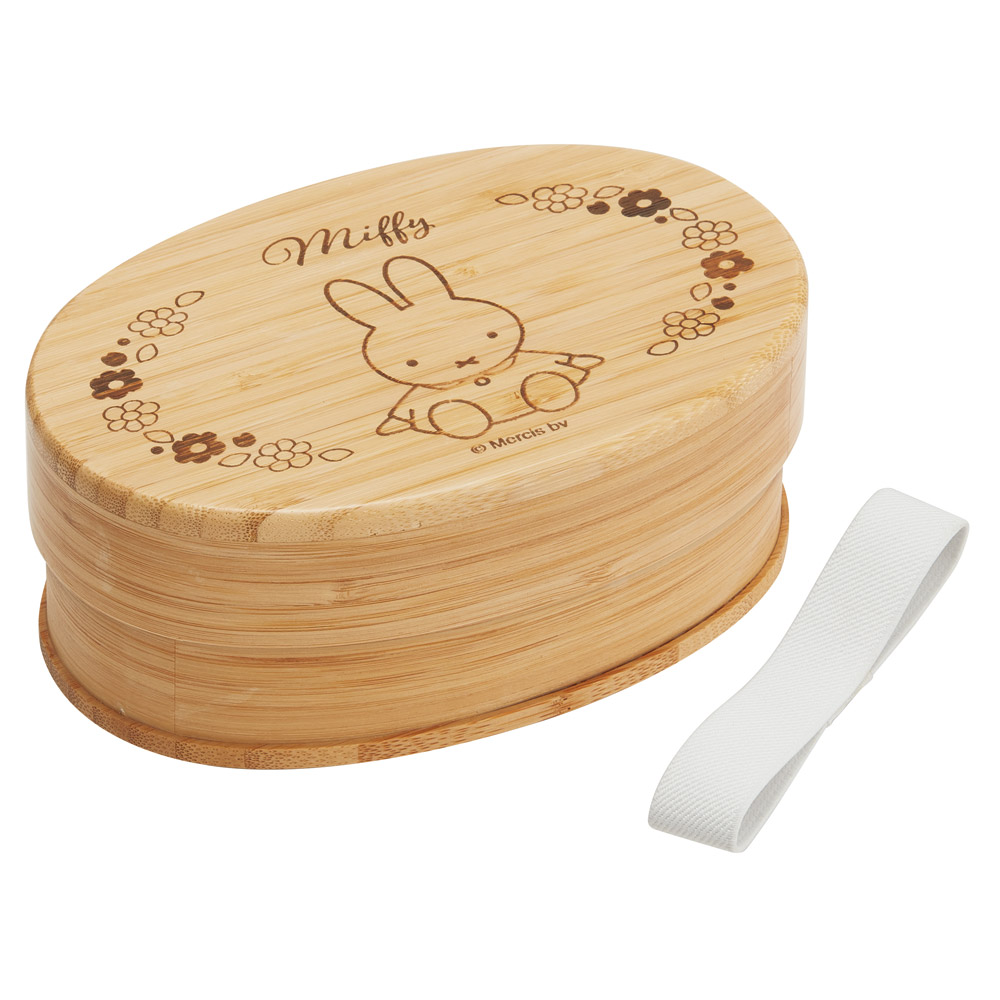 竹製 保存容器 600ml 1段 一段 和風 シンプル 小判型 仕切り付 スケーター skater BWLB6 ミッフィー Miffy うさこちゃん 女の子 女性