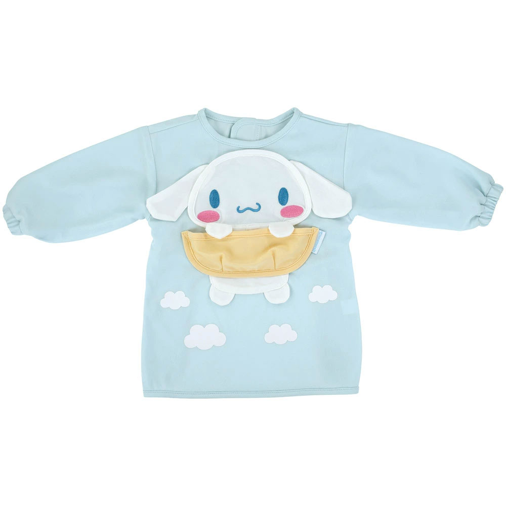 【送料無料】ダイカット 長袖 エプロン ベビー 用品 可愛い 便利 ごはん 食べこぼし キャラクター スケーター skater CBAEP2 シナモロール シナモン サンリオ 女の子 女子【食事 汚れ 防止 撥水加工 洗濯機可 子供】