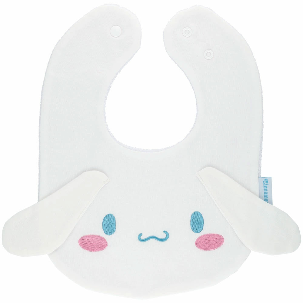 【メール便対象品】 ダイカット ベビー ビブ よだれかけ スタイ 綿100％ かわいい キャラクター スケーター skater CBBB1 シナモロール シナモン サンリオ 女の子 女子【子供 キッズ こども 子ども 食べこぼし 防止】