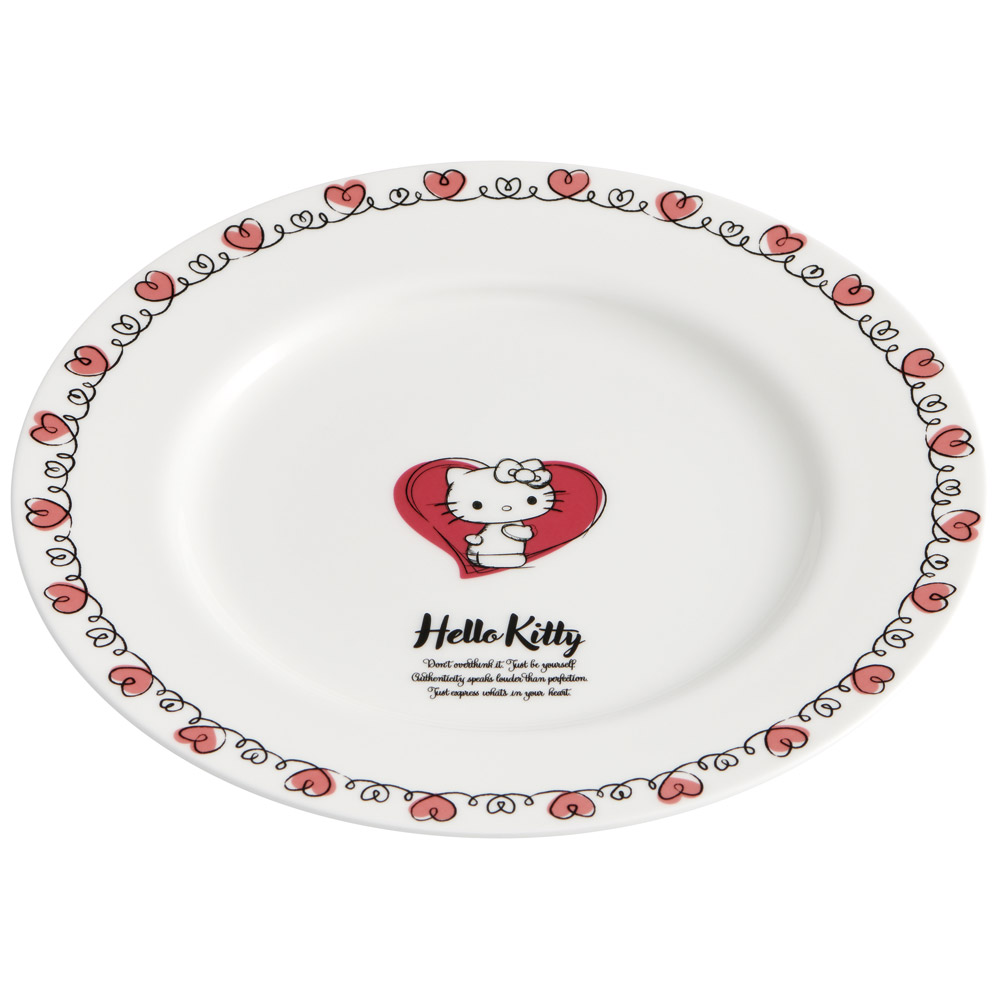 【送料無料】プレート 皿 23cm ナルミボーンチャイナ NARUMI ナルミ ボーンチャイナ 食器 お皿 スケーター skater CBPL23 キティ ハローキティ キティちゃん 女の子【取り皿 丸皿 陶磁器 キャラクター 鳴海製陶】