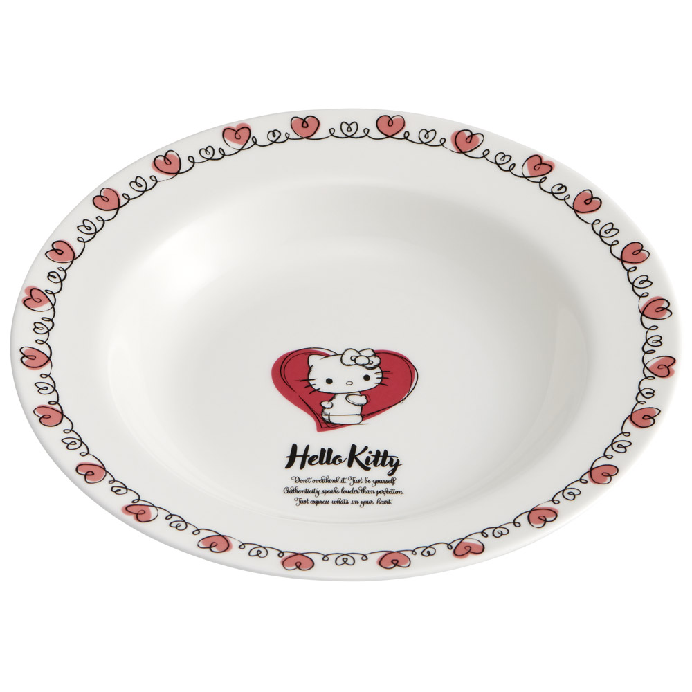 【送料無料】スープ 皿 23cm ナルミボーンチャイナ NARUMI ナルミ ボーンチャイナ 食器 磁器 スケーター skater CBSP23 キティ ハローキティ キティちゃん 女の子【お皿 陶磁器 キャラクター 鳴海製陶】