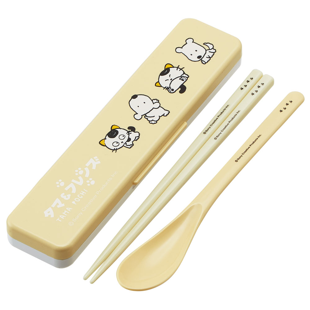 抗菌音が鳴らないコンビセット(箸・スプーン) 箸18cm タマ＆フレンズ／CCS3SAAG_4973307634512