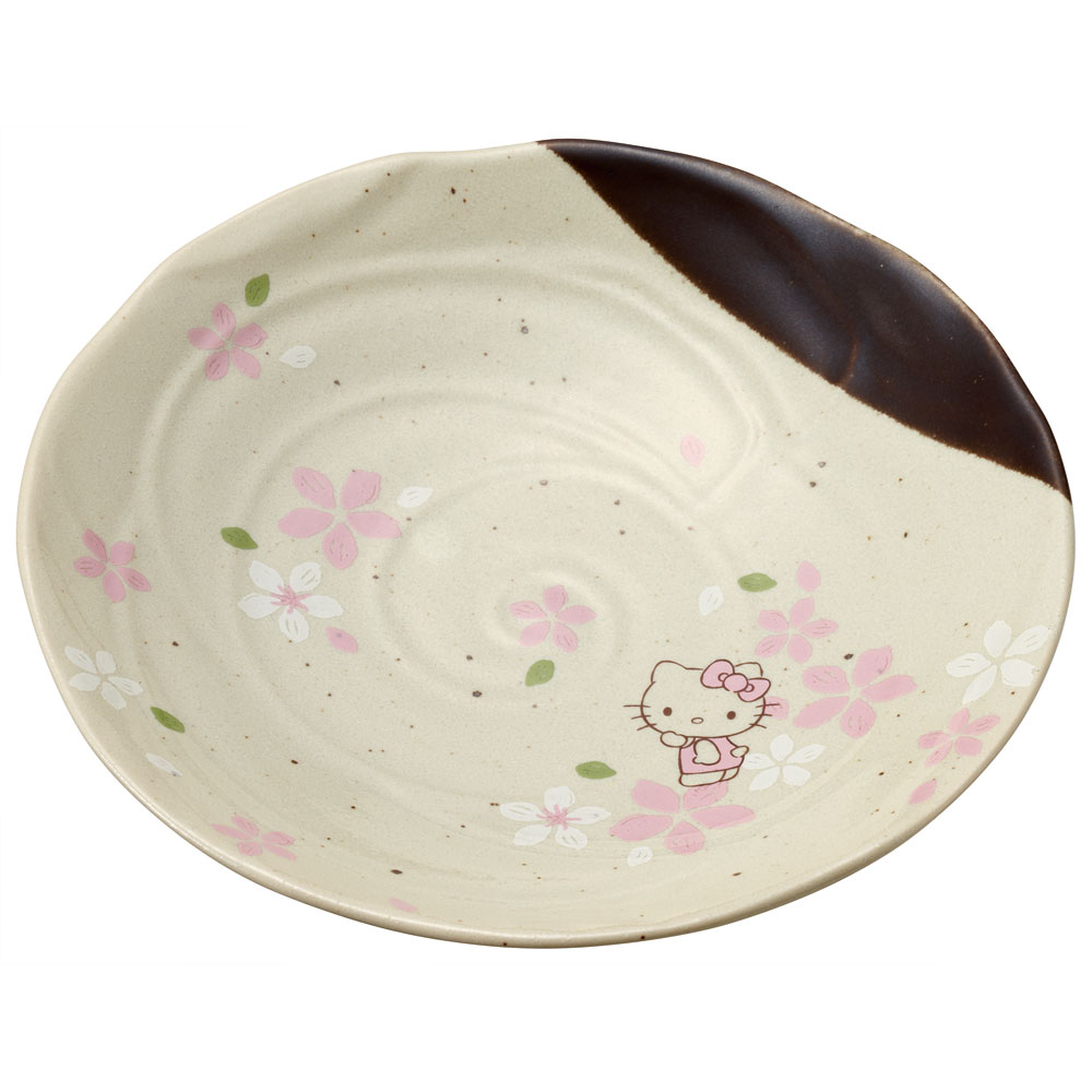 【送料無料】和食器 お皿 和食 取り皿 大皿 深皿 おしゃれ 美濃焼き 美濃焼 モダン かわいい skater スケーター CHMD3 キティ ハローキティ さくら サンリオ【食器 キャラクター 焼き物 陶器 美濃焼 プレート 丸皿 ギフト 贈り物】