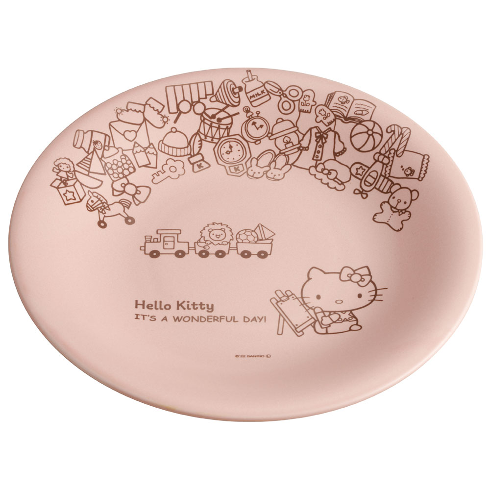 【送料無料】陶器製 大皿 24cm 皿 食器 美濃焼き 陶器 キャラクター 大人 子供 スケーター skater CHPL24 キティ ハローキティ キティちゃん 女の子【お皿 陶器製 陶製 陶磁器】