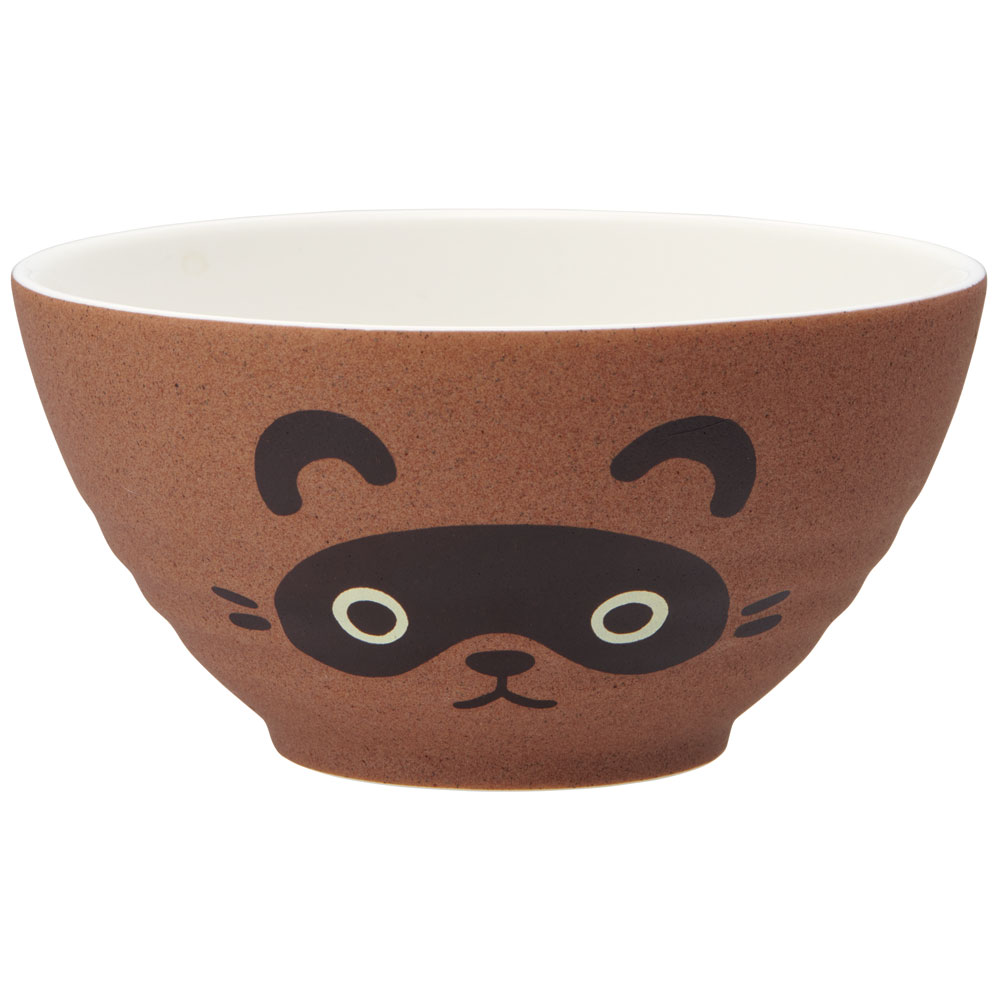 茶碗 320ml 陶器 食器 お茶碗 茶わん ご飯 食事 かわいい スケーター skater CHRB2 TANUKI たぬき タヌキ 動物柄 男の子 女の子【可愛い キッズ 子ども 子供 こども】