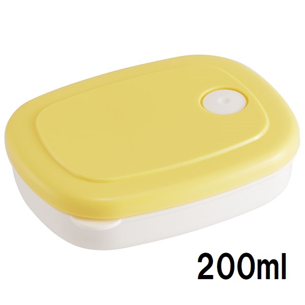 スケーター ご飯冷凍作りおき容器[200ml]●パウダーパステル レモンイエロー●//白米 ごはん 食品 食材 保存 容器 ケース 小分け おかず 作り置き 弁当 食洗機 電子レンジ フタ 日本製//