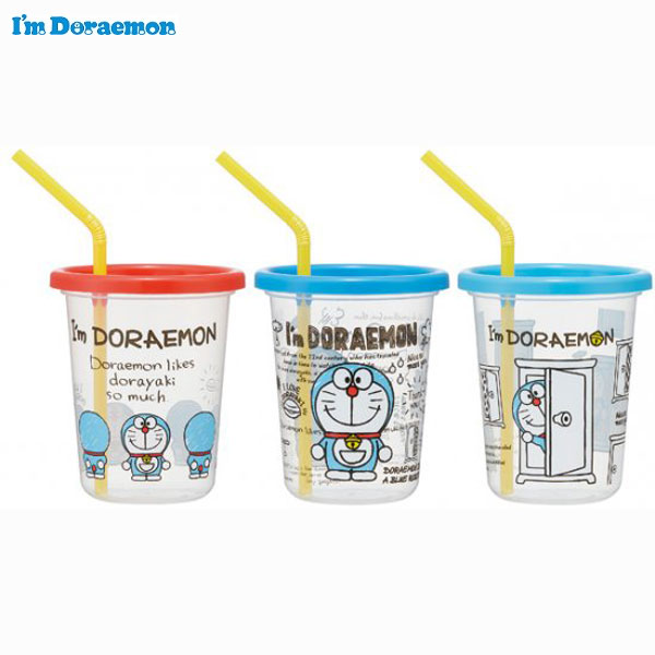 ストロー付タンブラー 320ml/3個セットドラえもん/SIH3ST_4973307445378/スケーター