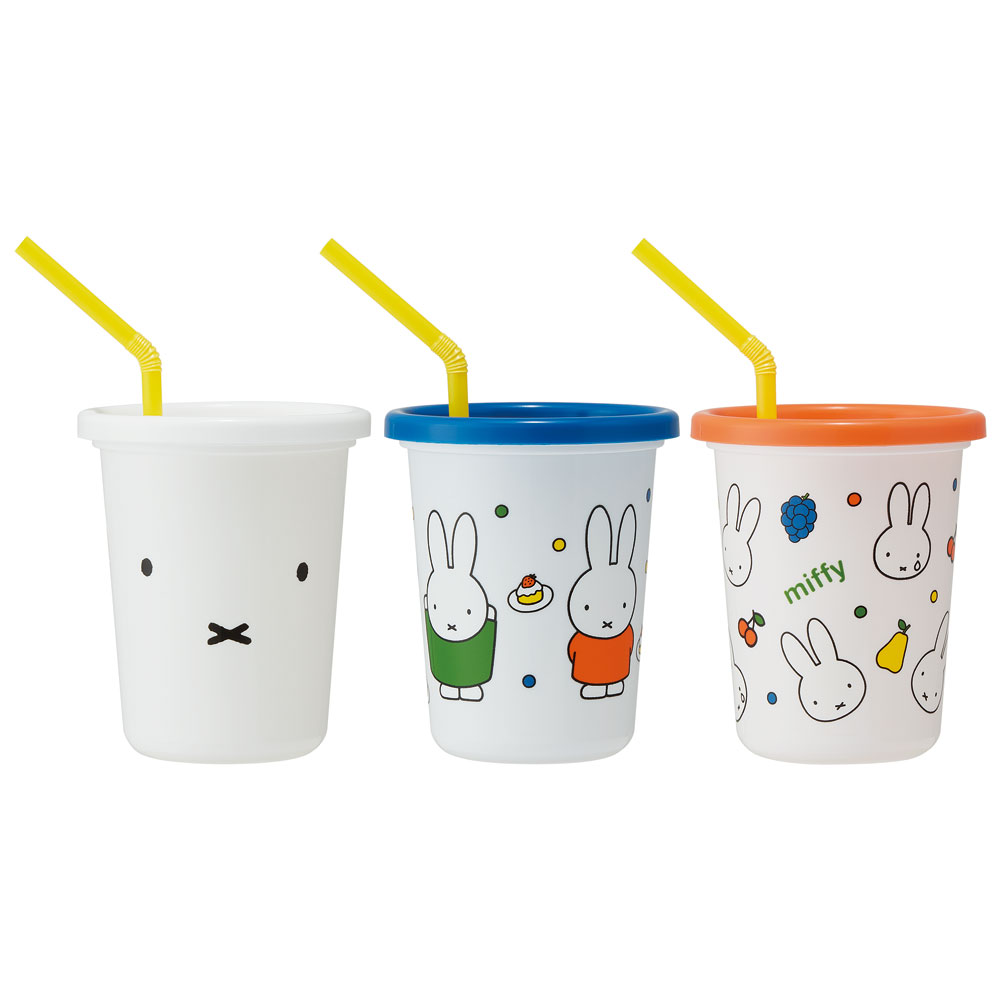 ストロー付タンブラー 320ml/3個セットミッフィー21/SIH3ST_4973307571398/スケーター