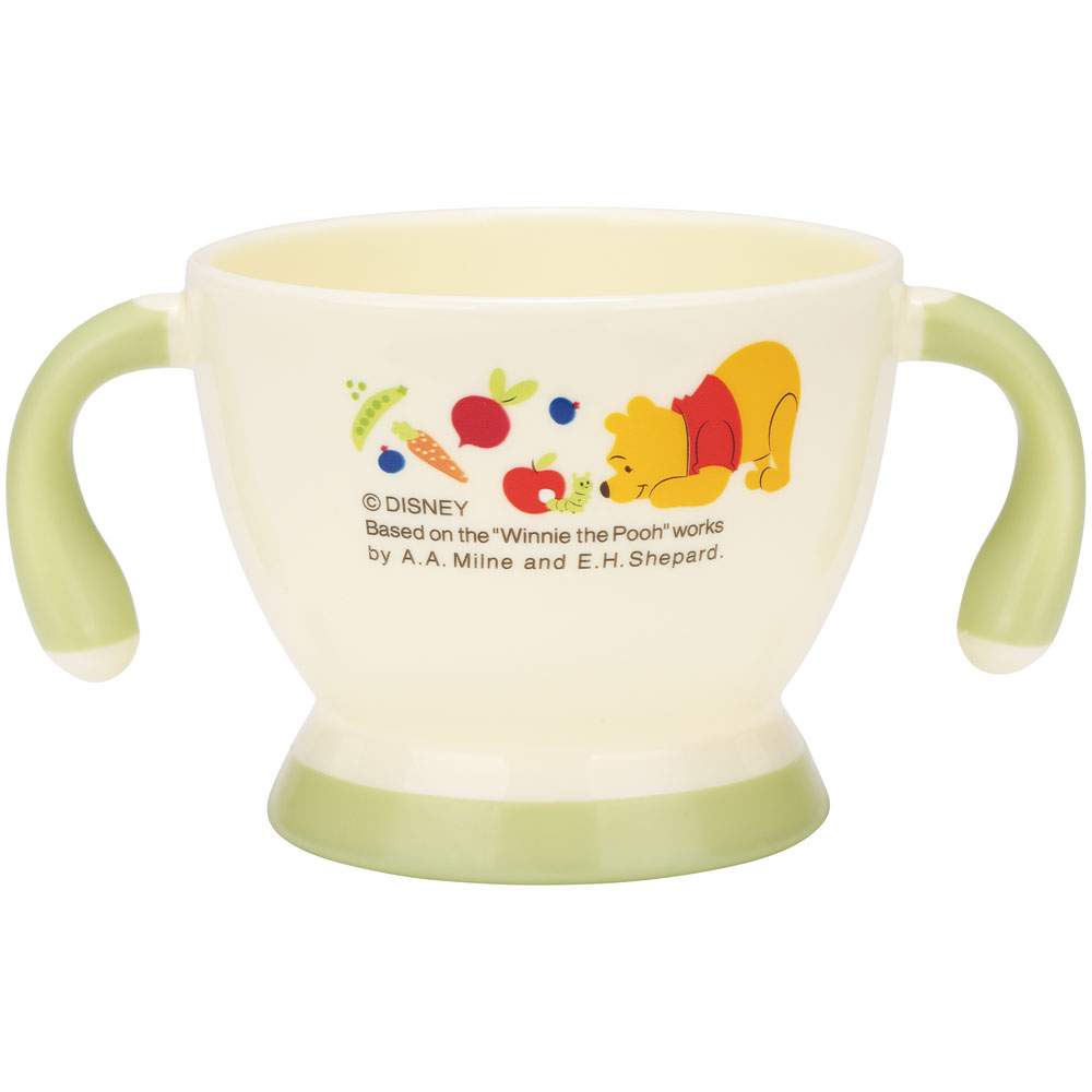 ●POOH/LOVE TO GROW【グロー】●握りやすいベビー両手マグ//プラスチック食器 こども食器 子ども食器 子供食器 子ども用 こども用 ランチ 食事 ご飯 コップ 可愛い ベビー食器 グロウ くまのプーさん ディズニー Disney// スケーター