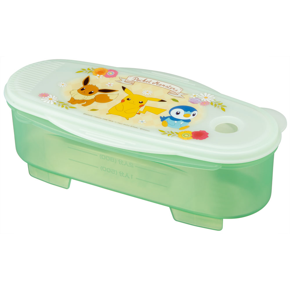ゆで パスタ 調理 ケース　ポケモン アンティーク フォレスト　// スパゲッティ 茹でる 茹で 電子レンジ 調理 料理 食事 電子レンジ調理シリーズ キャラクター ピカチュウ イーブイ ポッチャマ ポケットモンスター スケーター