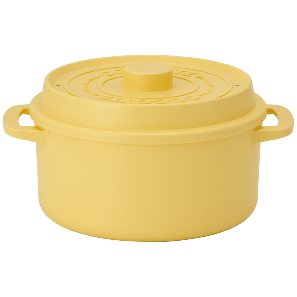 【送料無料】ココット風電子レンジ用鍋 1600ml くすみカラー イエロー/MWCP2_581052