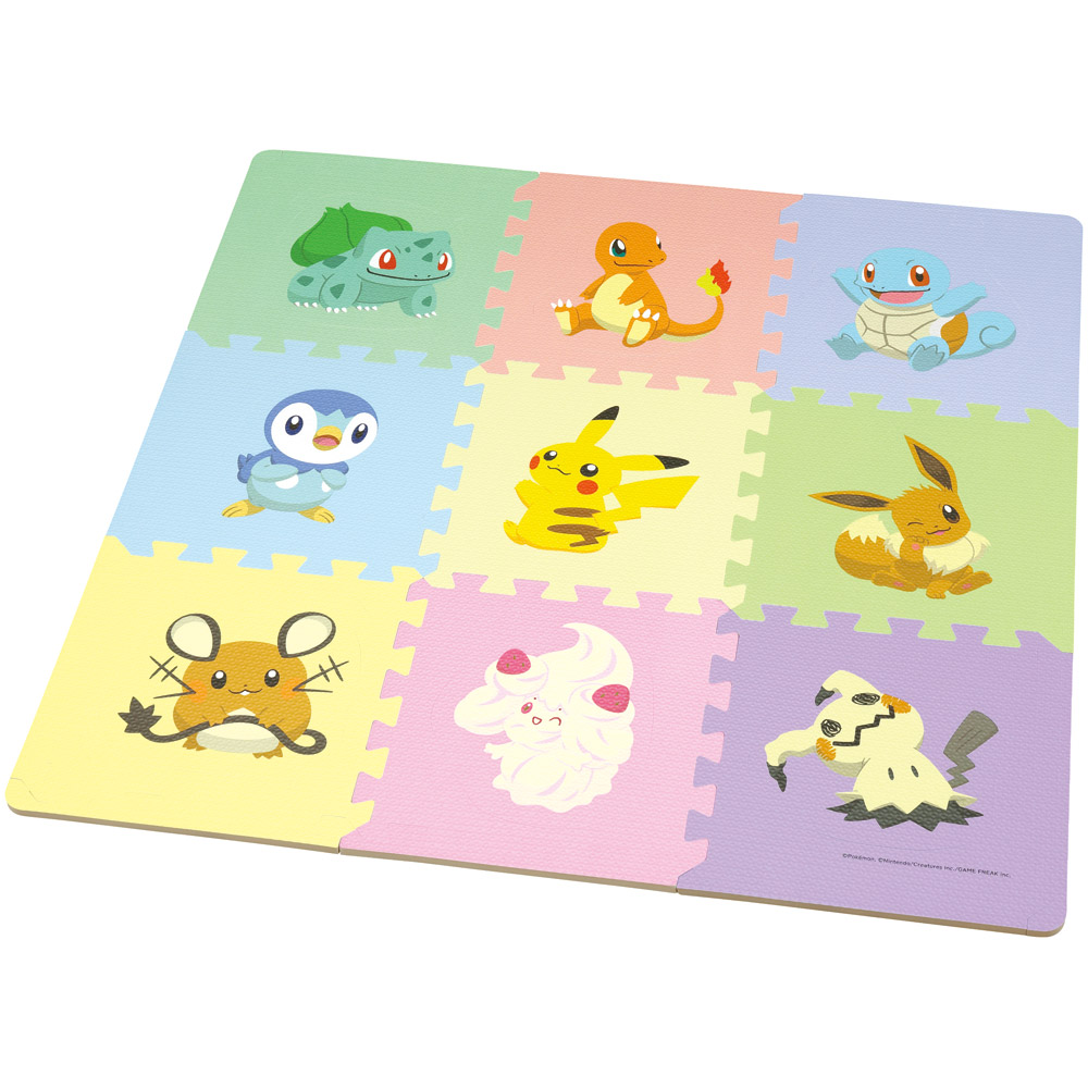 スケーターパズルマット キャラクター コーナー ジョイント パズル キッズ マット 子供 skater IPZM1 ポケットモンスター (A) ポケモン ピカチュウ ポッチャマ【ジョイントマット プレイマット フロアマット かわいい】