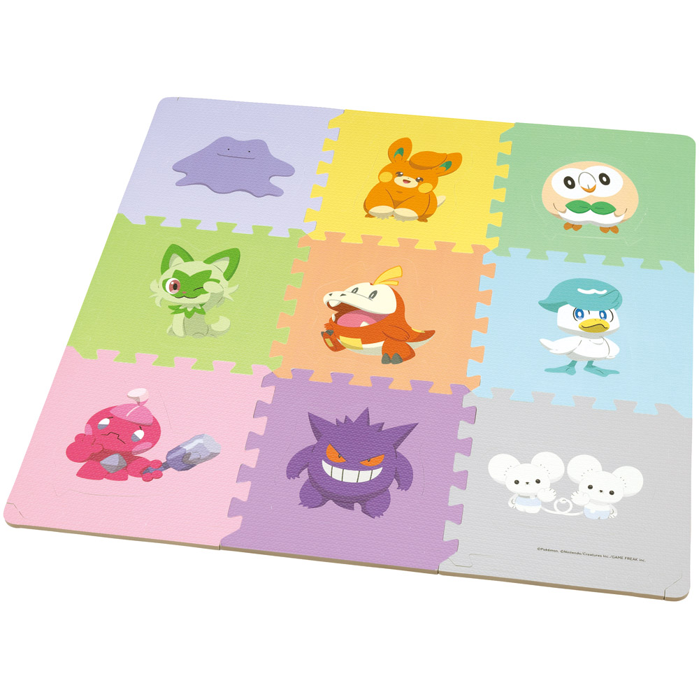スケーターパズルマット キャラクター コーナー ジョイント パズル キッズ マット 子供 skater IPZM1 ポケットモンスター (C) ポケモン ニャオハ パモ ゲンガー【ジョイントマット プレイマット フロアマット かわいい】