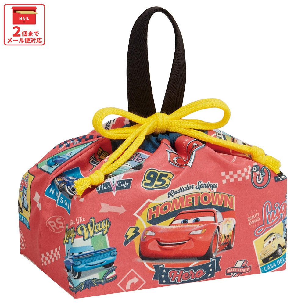 【メール便対象品】 スケーター お弁当袋 幼稚園 キャラクター ランチ巾着 巾着袋 日本製 小学生 きんちゃく袋 skater KB7SN カーズ 26年 Cars ディズニー Disney 男の子 男子【子供 お弁当入れ お弁当箱入れ お弁当巾着袋 マチ付き】