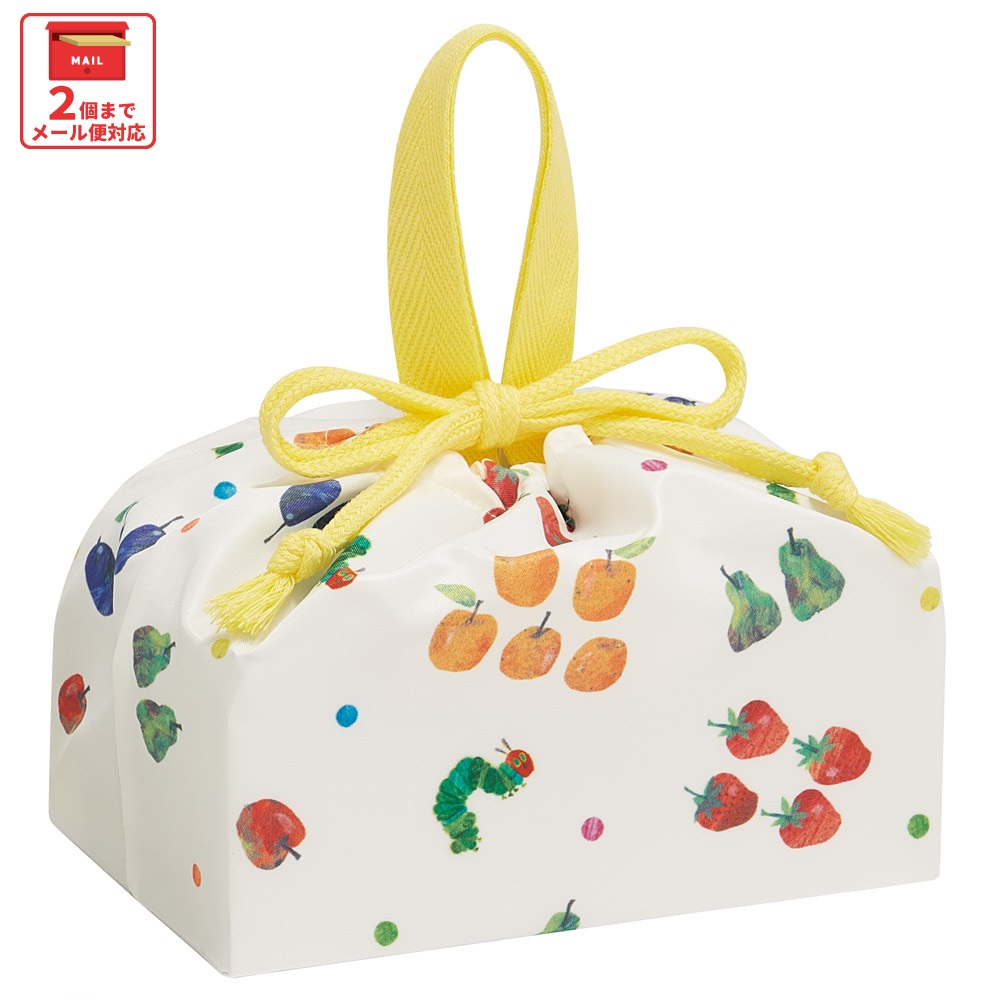 【メール便対象品】 スケーター お弁当袋 幼稚園 キャラクター ランチ巾着 巾着袋 日本製 小学生 きんちゃく袋 skater KB7SN はらぺこあおむし フルーツパターン はらぺこ【子供 お弁当入れ お弁当箱入れ お弁当巾着袋 マチ付き】