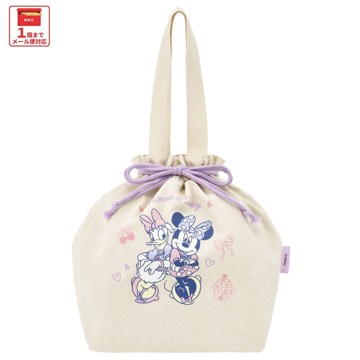 スケーター ランチバッグ 巾着型 保冷 ランチ バッグ かばん 弁当 かわいい おしゃれ skaer KBCB8 ミニー &デイジー ミニーマウス デイジーダック ディズニー【お弁当 カバン キャラクター 可愛い】