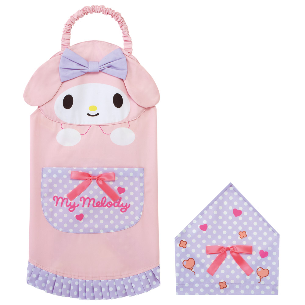 スケーター エプロン 三角巾 2点 セット キャラクター 子供用 110-130cm 料理 お手伝い 便利 KNE1 skater マイメロディ マイメロ サンリオ 女の子 女子【キッズ こども 子ども かわいい 汚れ防止】