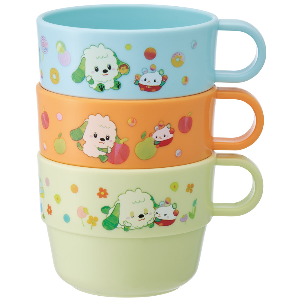スタッキング コップ 3個 セット キャラクター 子供 キッズ 割れない プラスチック skater スケーター KS31 いないいないばあっ! いないばぁ 男の子 女の子【割れにくい うがい 幼児 食器 カップ かわいい 子ども】