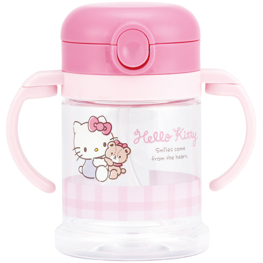 折りたたみ ストローマグ 260ml ベビーマグ ベビー ストロー マグ 両手 子供 1歳 skater スケーター KSHW1N キティ ハローキティ キティちゃん 女の子【キャラクター ストローコップ ハンドル コンパクト】
