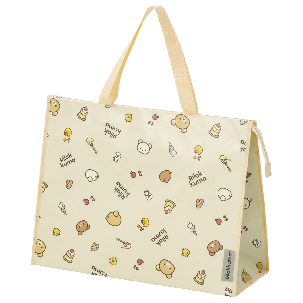 スケーター レジャーシート 生地 トート バッグ L トートバッグ 撥水 手提げ キャラクター skater KVB3 リラックマ Rilakkuma 女の子 女性 レディース【撥水加工 撥水大きめ レジャー ファスナー 大容量 カバン】