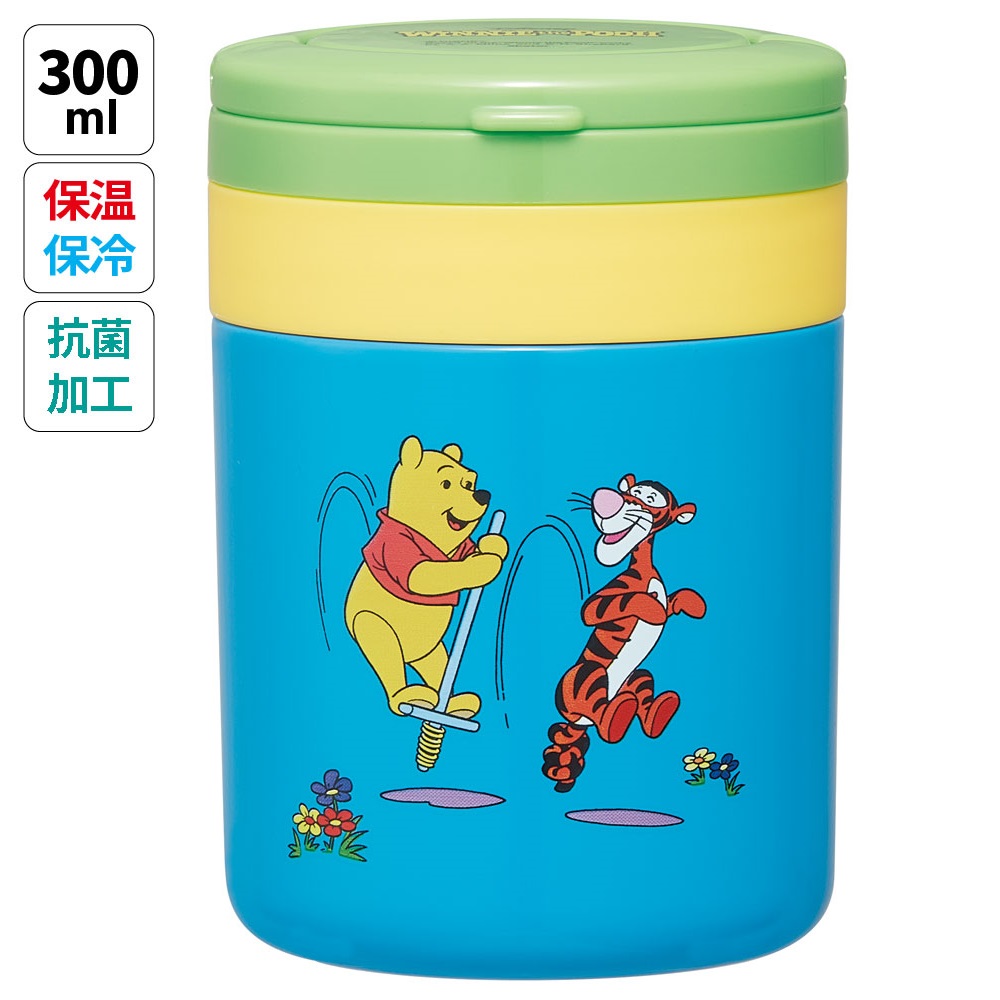 折りたたみ ハンドル付き 保温 保冷 デリカポット スープジャー 300ml お弁当 ランチ スケーター skater LJFO3AG くまのプーさん プーさん Pooh 女性 レディース