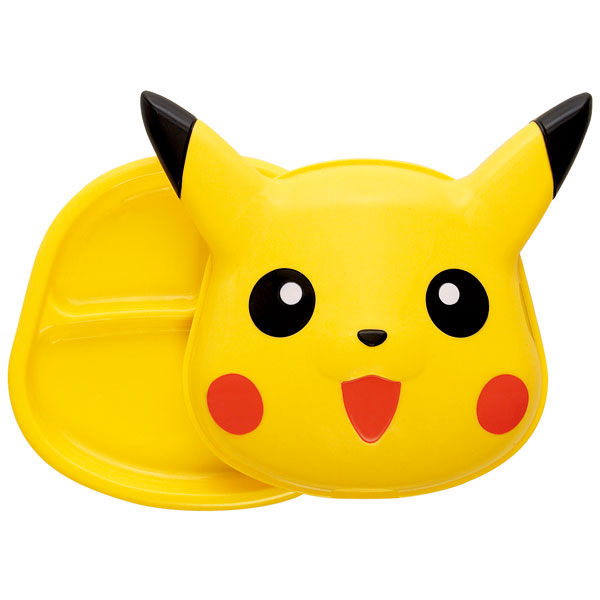 【送料無料】フタ付き ランチプレート 食器 ランチ皿 仕切り皿 ワンプレート スケーター skater LUPD2 ポケットモンスター ポケモン ピカチュウ 23年 男の子【キッズ 子供 食事 ご飯 プレート ダイカット 顔型 ふた付き かわいい キャラクター】