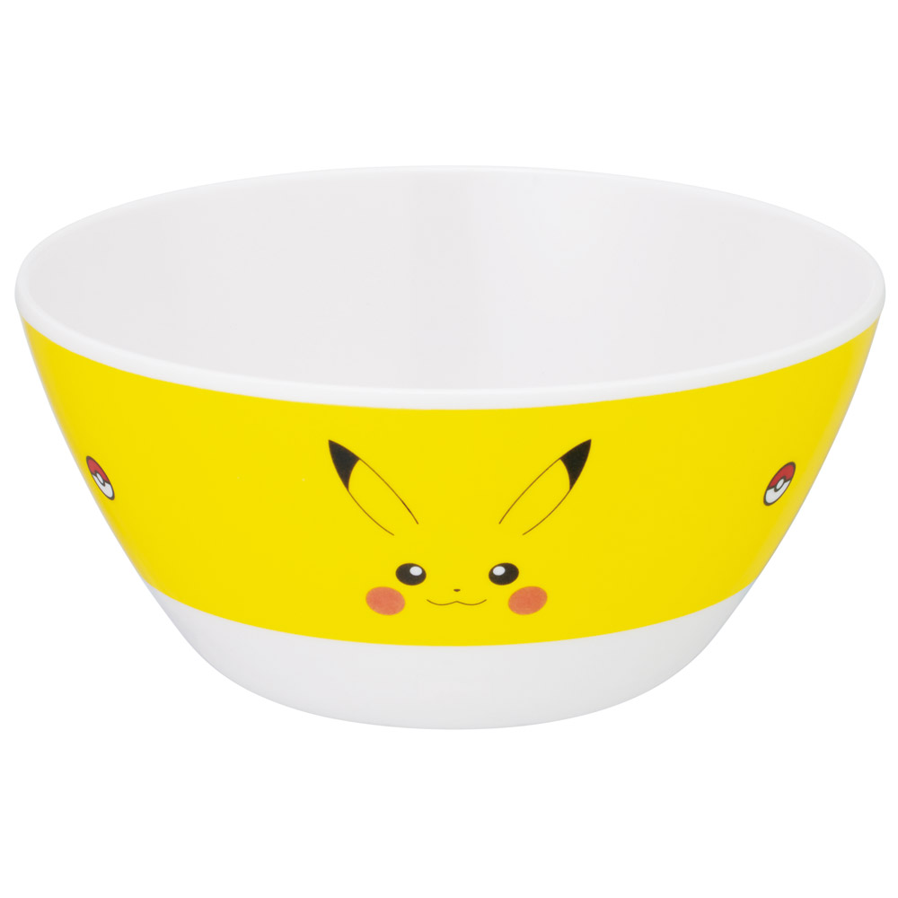 スケーター メラミン ボウル 子供 食器 お椀 茶わん カップ 軽量 メラミン食器 子ども食器 skater MBL4P ポケットモンスター ポケモン ピカチュウ フェイス 25年【キャラクター かわいい こども 子ども キッズ お茶碗 ボール】