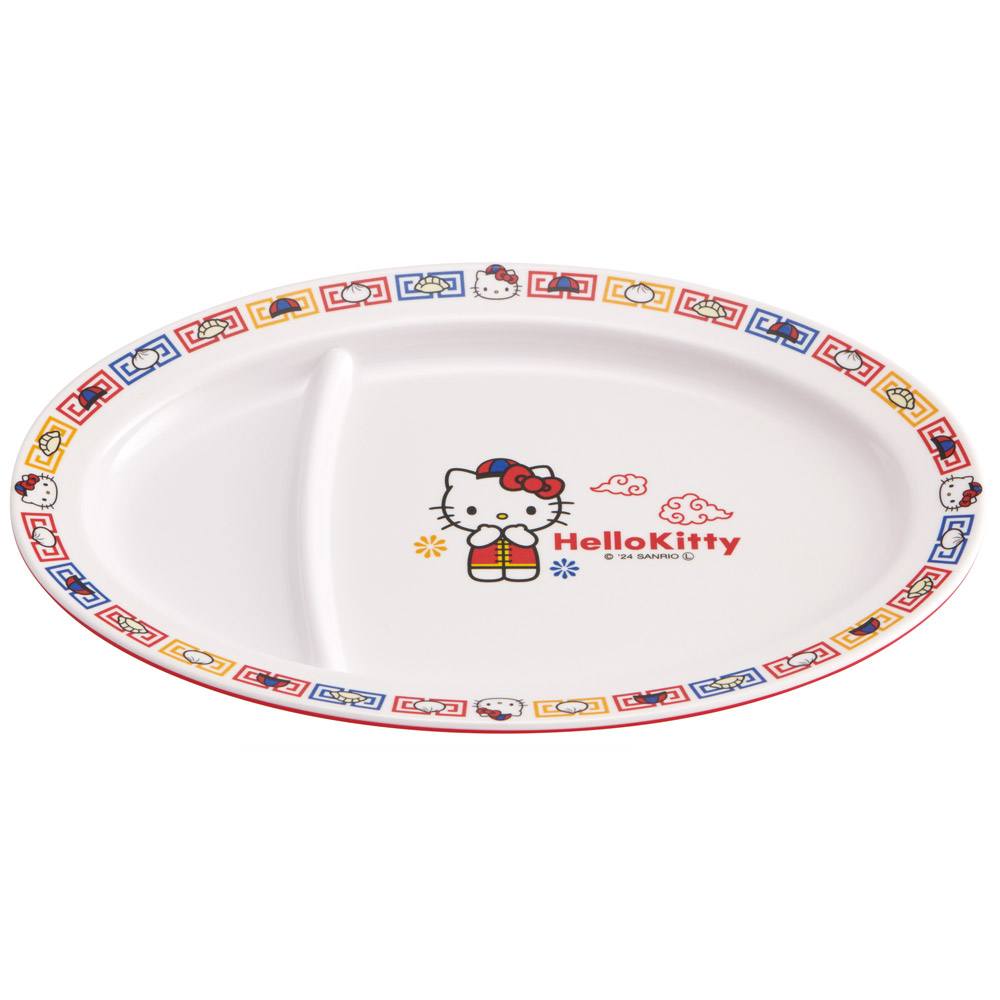 メラミン製 ギョーザ皿 餃子 皿 さら 中華 お家 おうち ご飯 食器 かわいい スケーター skater MCH3 キティ ハローキティ キティちゃん 女の子【チャイナ グッズ メラミン 食洗機可】
