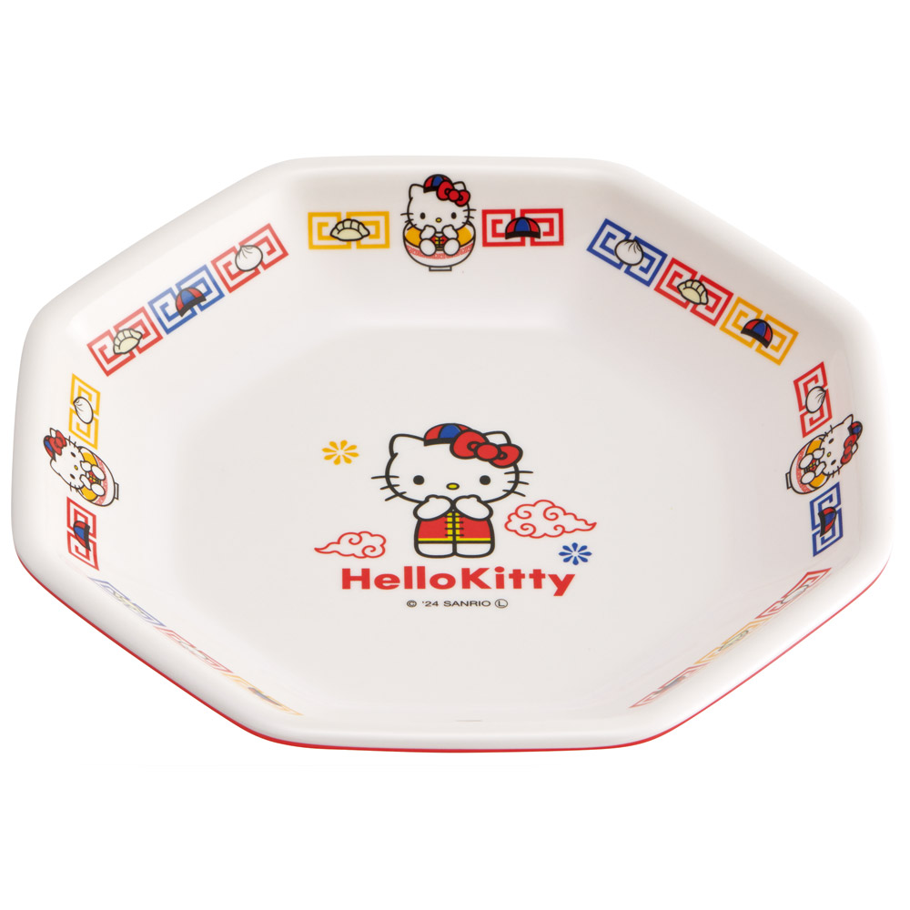 メラミン製 チャーハン 皿 中華 おうち お家 ご飯 食器 ランチ キャラクター スケーター skater MCH6 キティ ハローキティ キティちゃん 女の子【チャイナ グッズ メラミン 食洗機可】