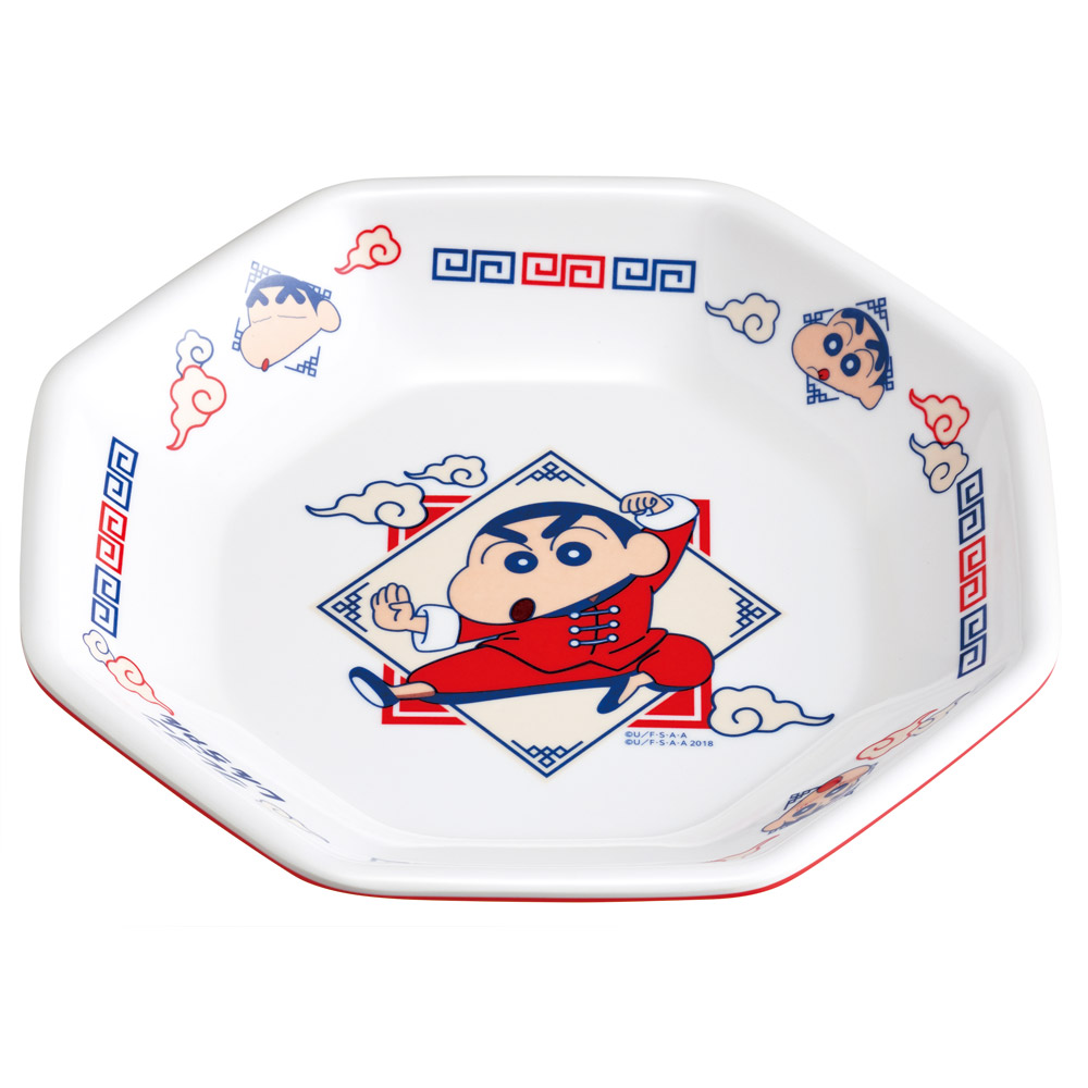 メラミン製 チャーハン 皿 中華 おうち お家 ご飯 食器 ランチ キャラクター スケーター skater MCH6 クレヨンしんちゃん クレしん 男の子 女の子【チャイナ グッズ メラミン 食洗機可】