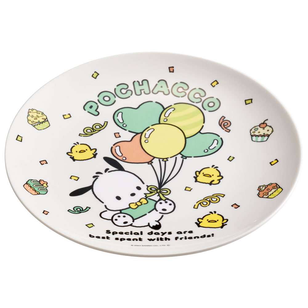 薄肉メラミン製プレート 直径20cm ポチャッコパーティ/MPL20P_4973307675614/スケーター
