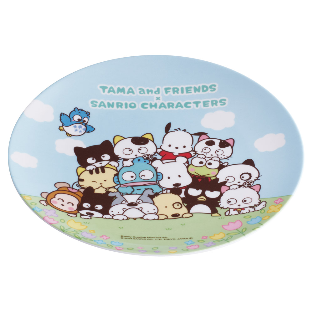メラミン プレート お皿 皿 さら おしゃれ キャラクター 朝食 トースト 来客用 skater スケーター MPL20P タマ&フレンズ サンリオ キャラクター【取り皿 柄 お菓子 サラダ プレゼント 洋食器 洋風 丸型】
