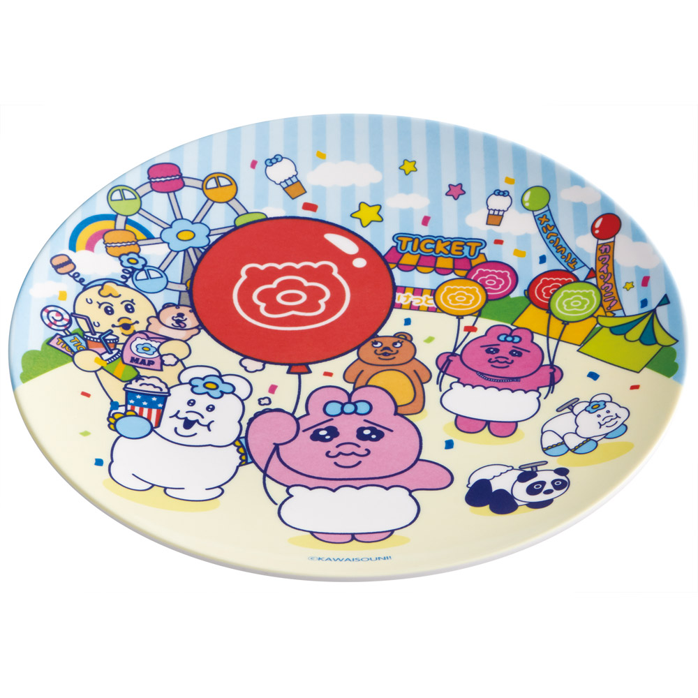 スケーター メラミン 皿 プレート お皿 さら おしゃれ キャラクター 朝食 トースト 来客用 skater MPL20P おぱんちゅうさぎ おパンチュウサギ レトロ遊園地【取り皿 柄 お菓子 サラダ プレゼント 洋食器 洋風 丸型】