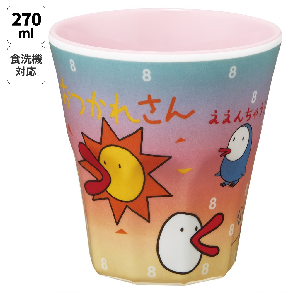 メラミンタンブラー 270ml ハチエモン スタンプ／MTB2_4973307503191