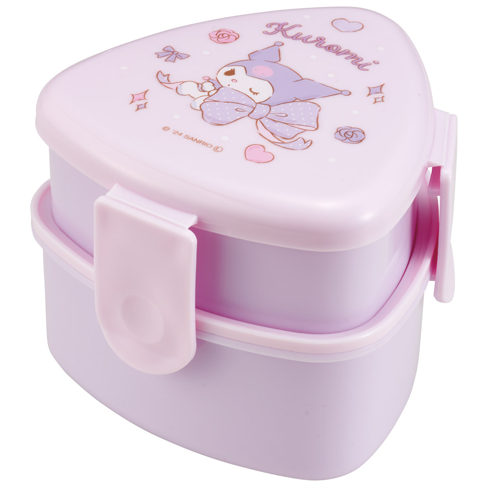 抗菌 三角 おにぎり お弁当箱 二段 500ml レンジ対応 かわいい 子供 スケーター skater ONWT1AG クロミ クロミちゃん 女の子 女子