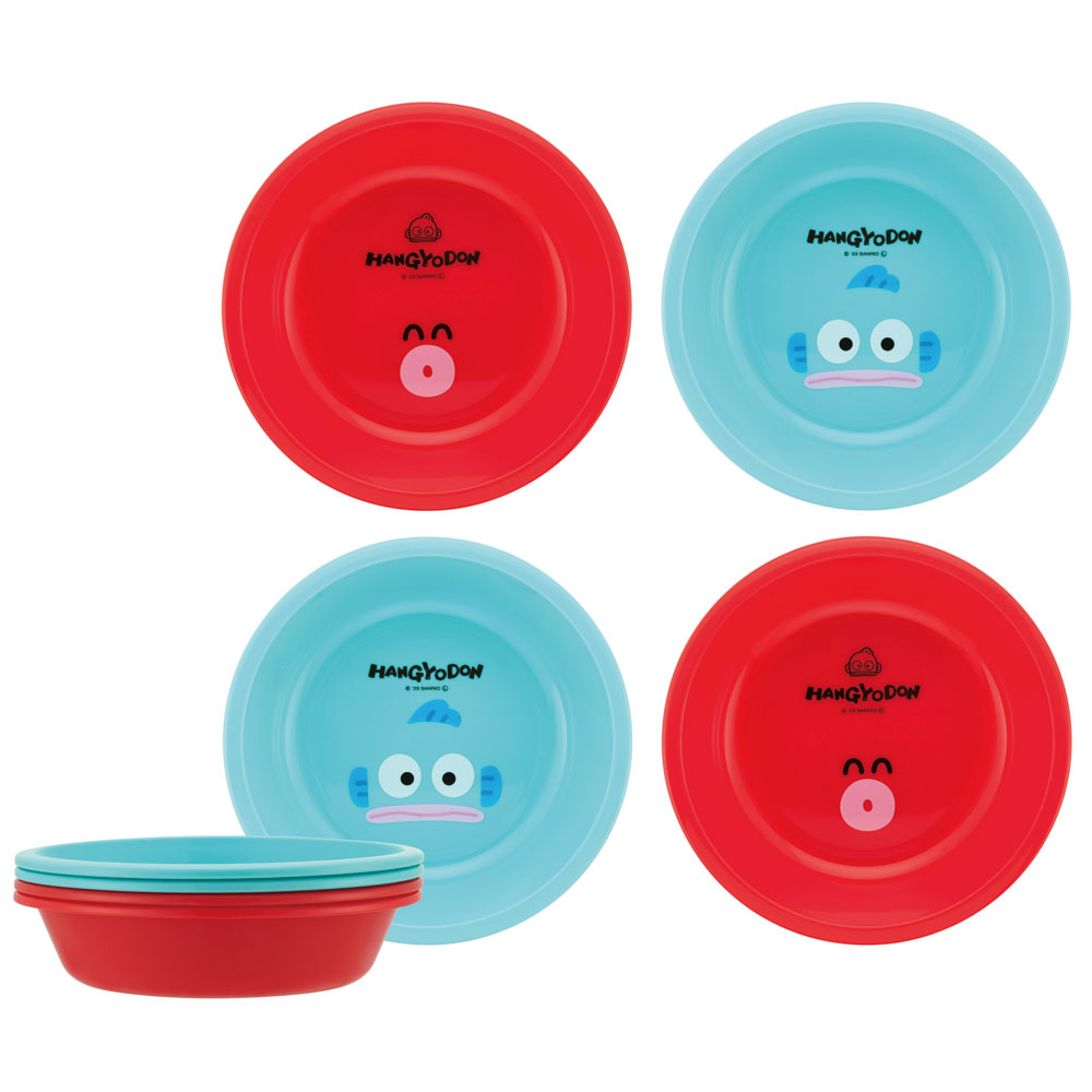 ボウル 4P セット 皿 食器 ボール キャラクター かわいい P6P スケーター skater はんぎょどん ハンギョドン 男の子 女の子 女性【運動会 行楽 ピクニック お花見 パーティ アウトドア お出かけ】