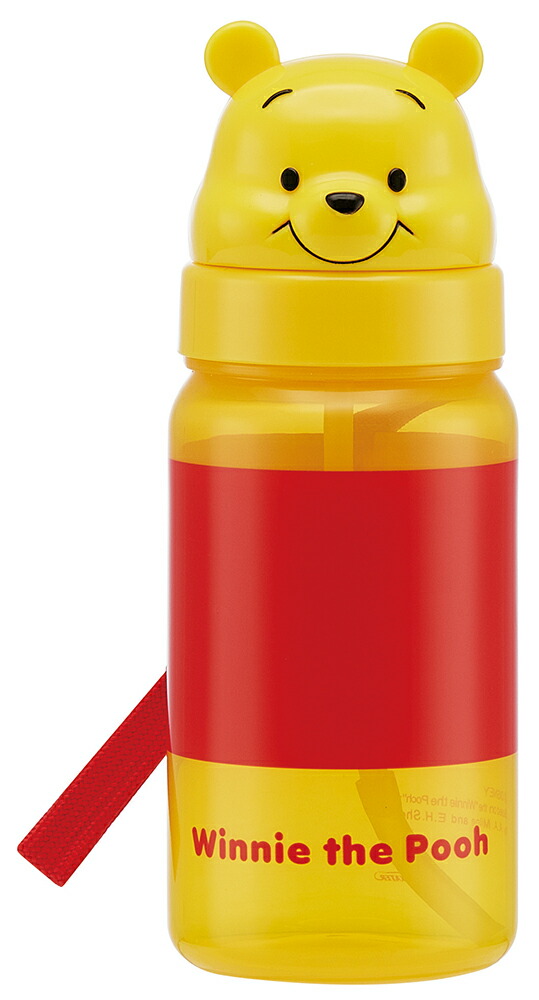 ダイカットストローボトル 350ml プー／PBS3STD_4973307386350／スケーター