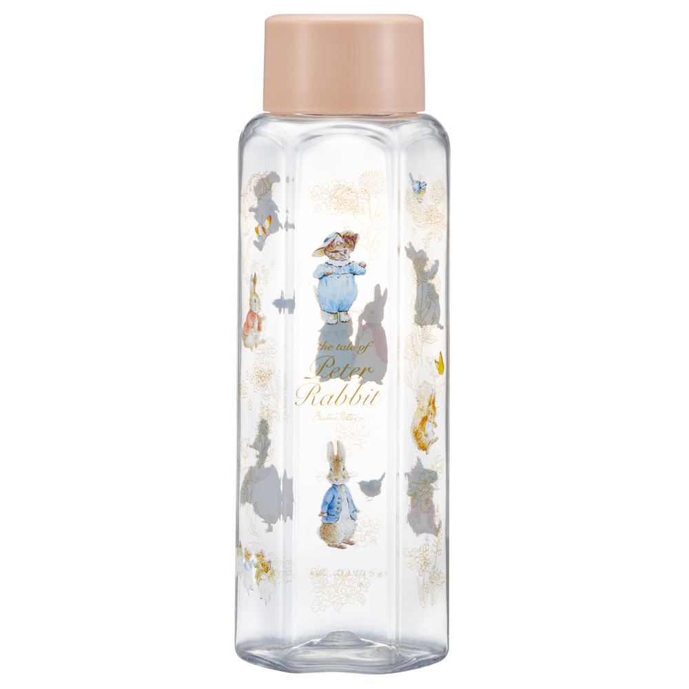 六角形 水筒 プラスチック 350ml ブロー ボトル 大人 キッズ 子供 直飲み 透明 スケーター skater PDH4 ピーターラビット うさぎ 女子 女性 レディース