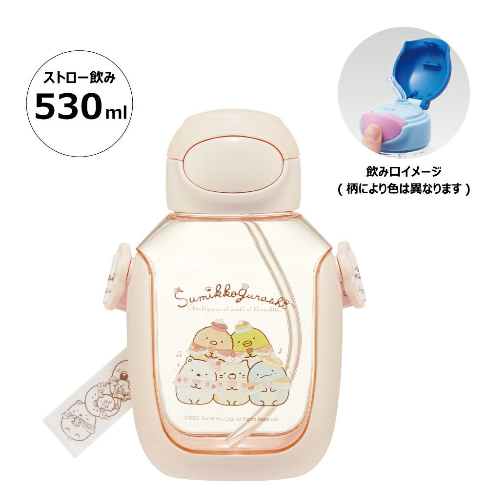 【送料無料】ワンプッシュストローボトル 530ml すみっコぐらし/PDSH6DX_4973307621451