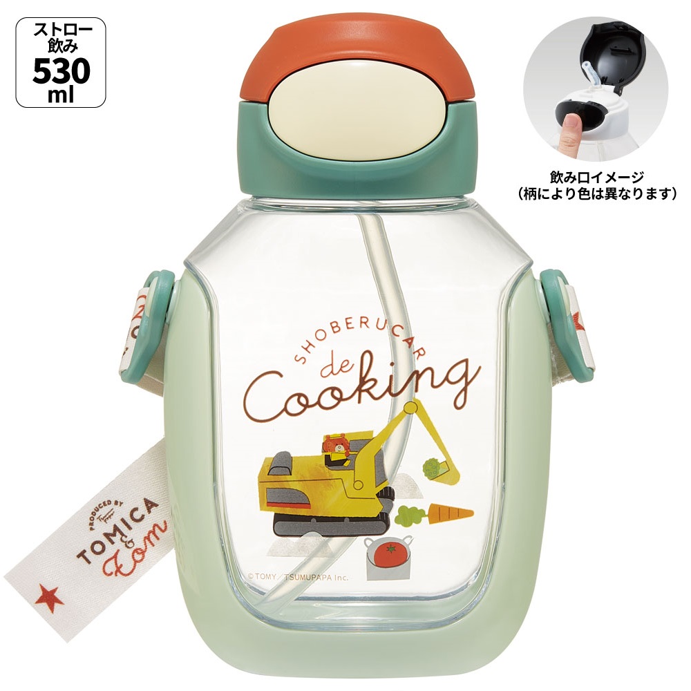 【送料無料】ワンプッシュストローボトル 530ml トミカとトム／PDSH6DX_4973307666728