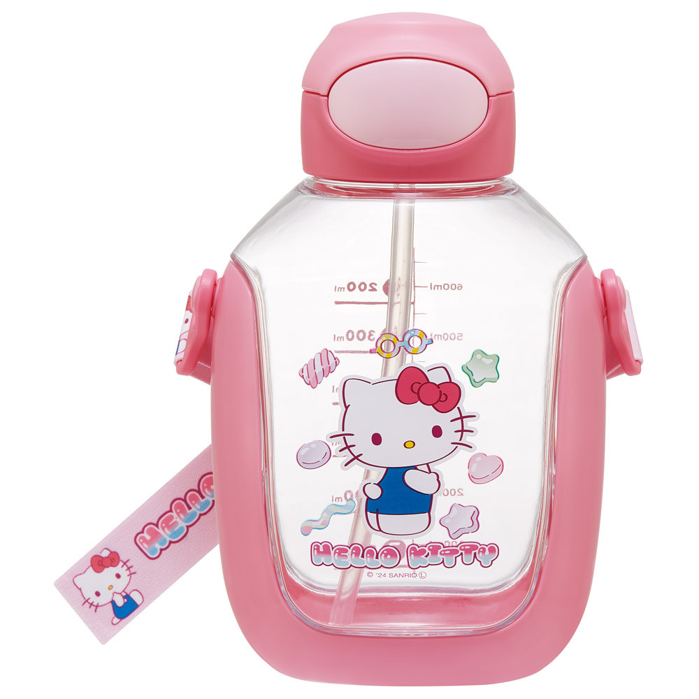 【送料無料】ワンプッシュ ストロー ボトル 水筒 780ml キッズ 子供 キャラクター かわいい スケーター skater PDSH8DX キティ ハローキティ キティちゃん 女の子