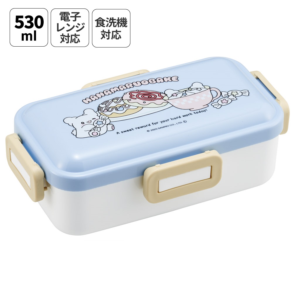 おかずがつぶれにくい ふわっと弁当箱 1段/530ml はなまるおばけ/PFLB6_4973307714603
