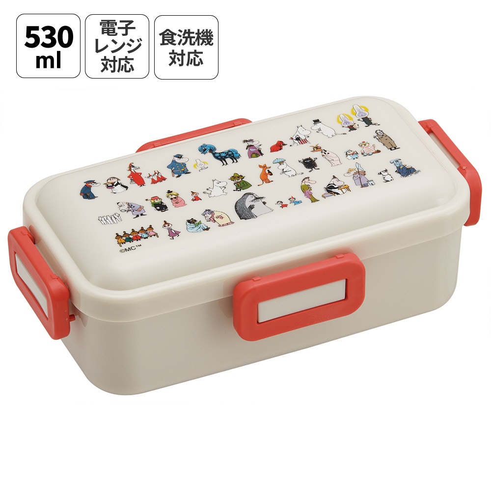 おかずがつぶれにくい ふわっと弁当箱 1段/530ml ムーミン 80周年/PFLB6_4973307717246