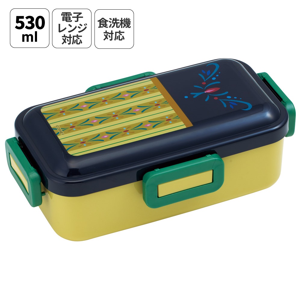 スケーター 弁当箱 530ml 大人 一段 仕切り 食洗機 レンジ 対応 日本製 ランチボックス skater PFLB6 アナ ドレス アナと雪の女王 アナ雪 ディズニー【レディース 4点ロック お弁当箱 ドーム型 1段 食洗機OK】