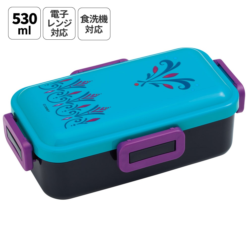 スケーター 弁当箱 530ml 大人 一段 仕切り 食洗機 レンジ 対応 日本製 ランチボックス skater PFLB6 エルサ ドレス アナと雪の女王 アナ雪 ディズニー【レディース 4点ロック お弁当箱 ドーム型 1段 食洗機OK】