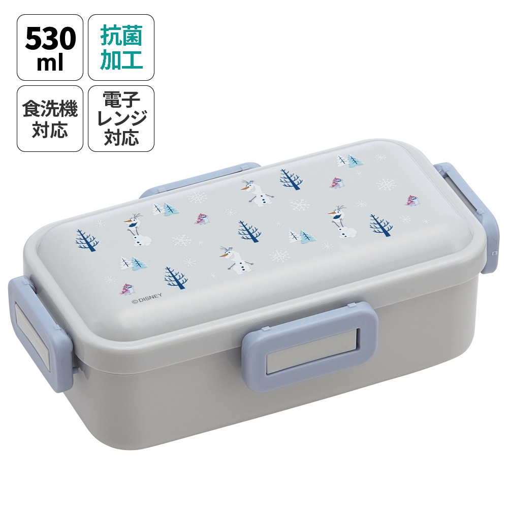 おかずがつぶれにくい 抗菌ふわっと弁当箱 1段/530ml オラフ/PFLB6AG_4973307677632